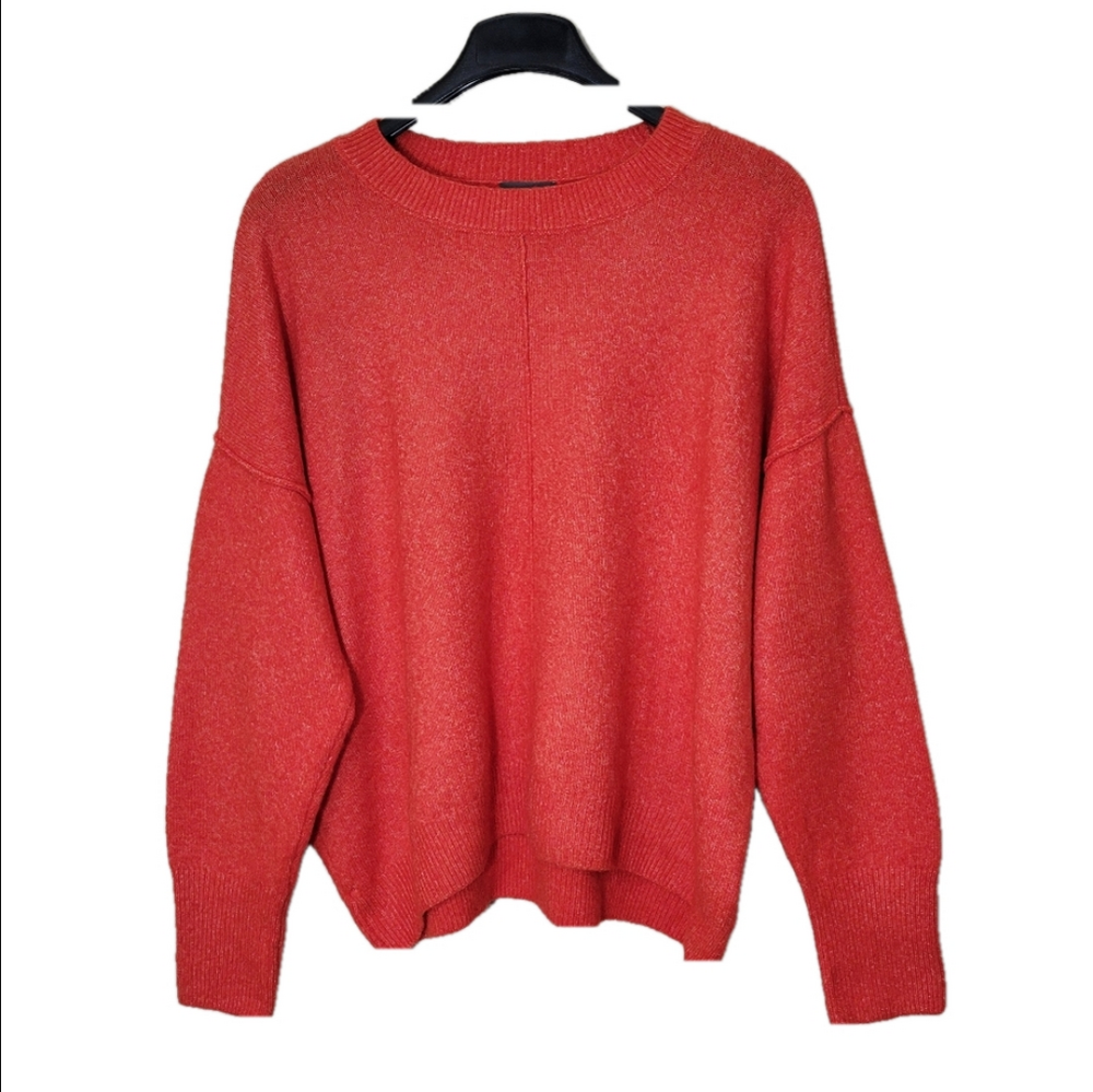 Vince Camuto Coral Soft Cropped Dropped shoulder Sleeve Sweater Size L